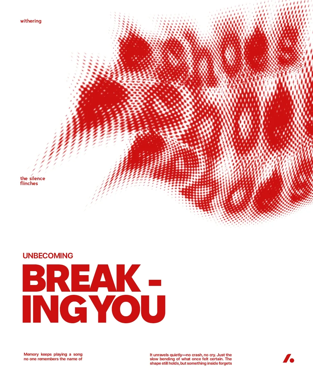 Breaking You on white, the halftone mark in red.