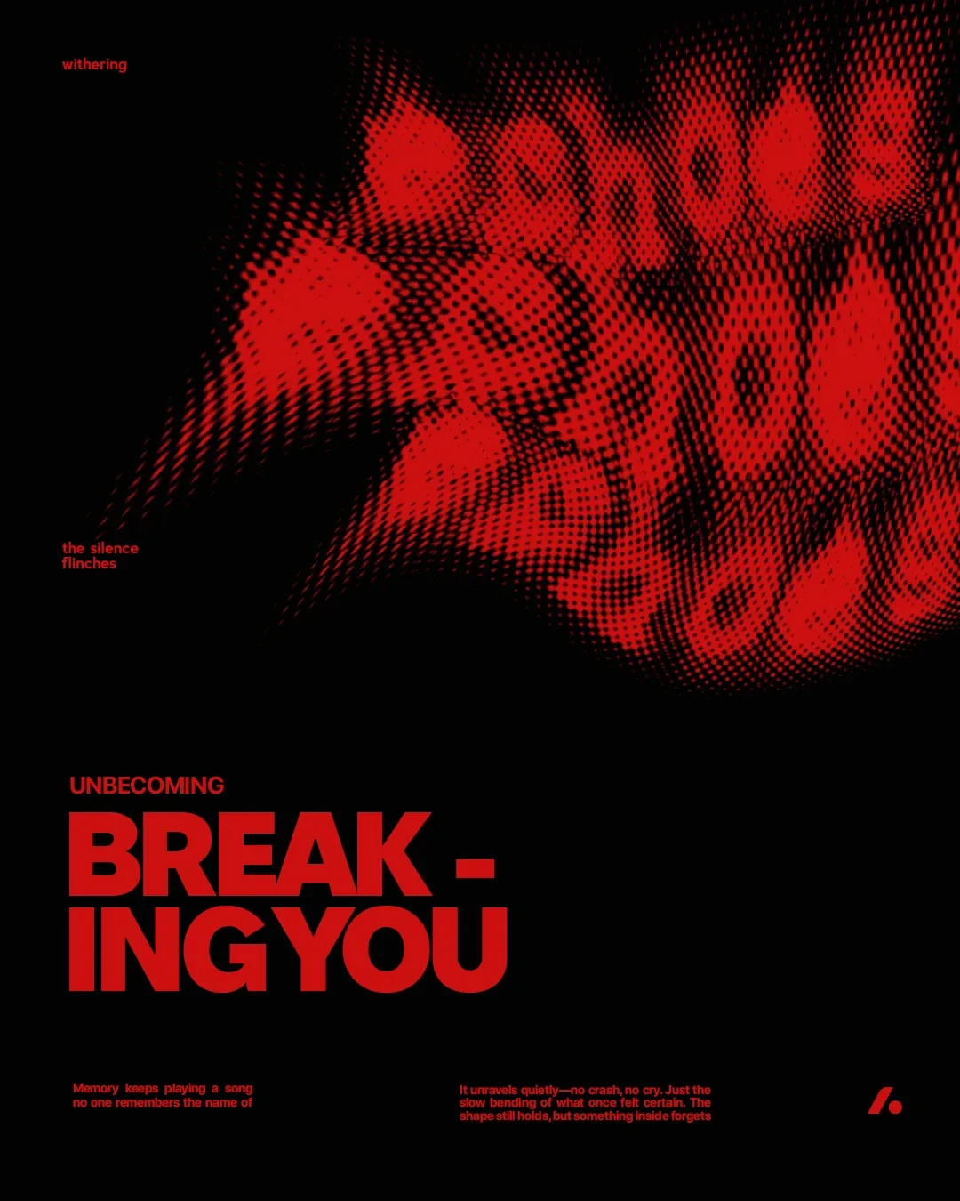 Breaking You on black, the halftone mark in red.